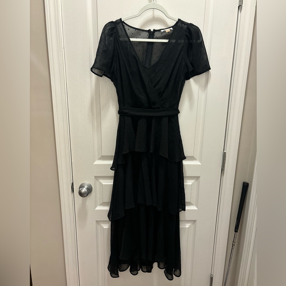 Calvin Klein Black Ruffle Dress